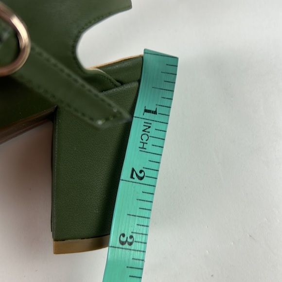 Nwot Zara Basic army green heel sandals 7 - Picture 3 of 8